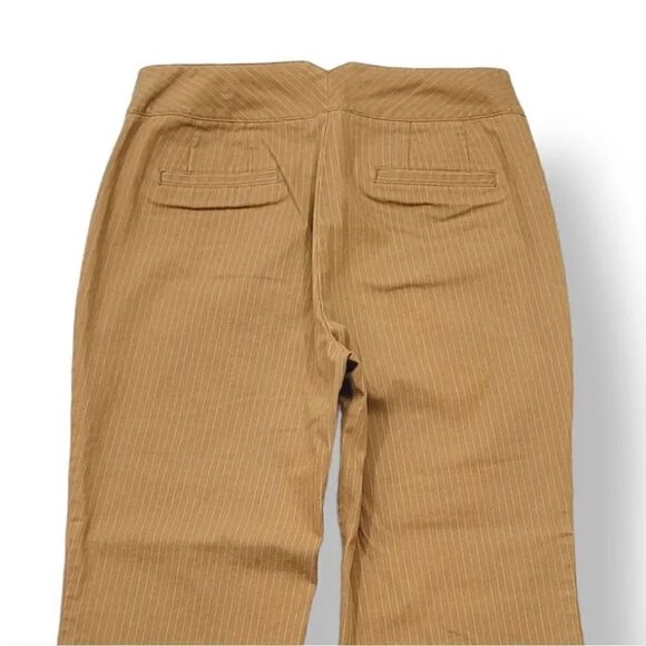 Vintage Y2K Dockers Stretch Pinstriped Twill Khaki Crop Pants in Tan Size 6 - Picture 4 of 7